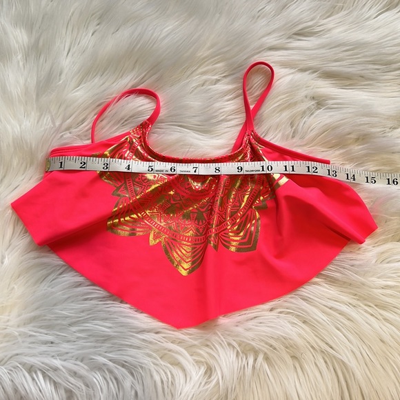 💝 10/$10 💝 Mandala Bikini Top GLITTER BEACH Size 14 - Picture 5 of 7